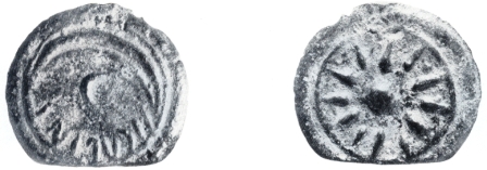 COIN CAPTION (3rd B.C.) - Alphabet of Etruscan origin